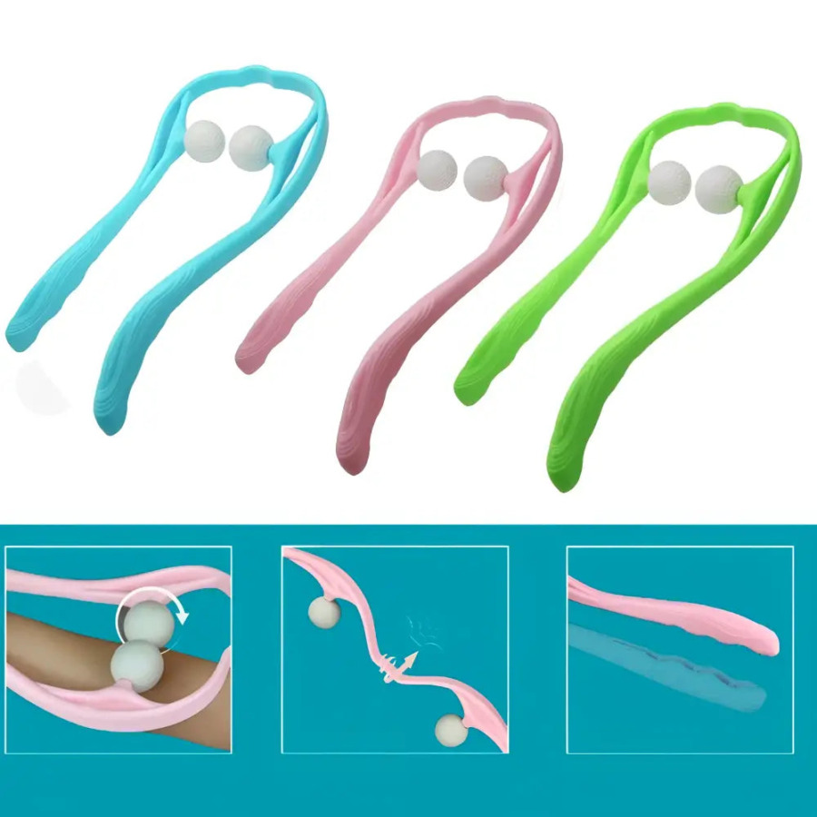 Manualny Masażer Szyi z Akupresurą Manueller Nackenmassager mit Akupressur