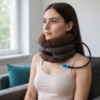 Aufblasbare Nackenstütze mit Pumpe