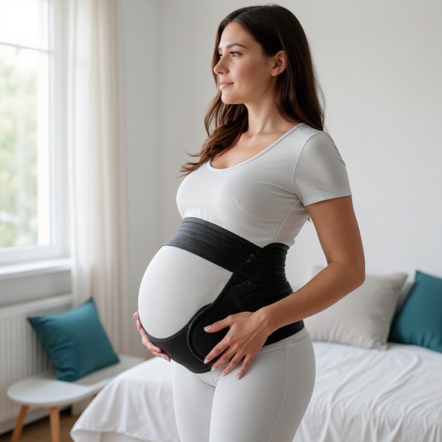 Ein Schwangerschafts-Bauchband zur Unterstützung für werdende Mamas