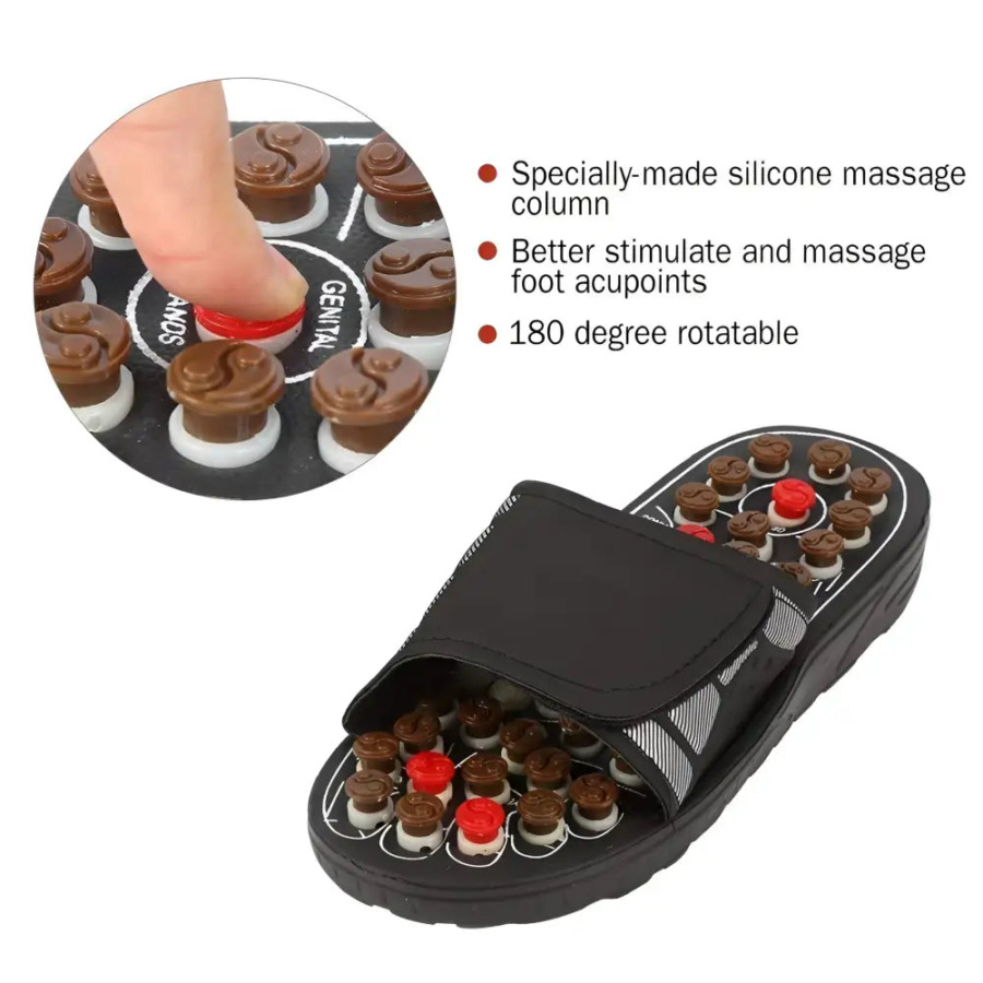 Sandały do refleksologii stóp i akupresury z magnesami Reflexzonen-Sandalen mit Akupressur und Magneten