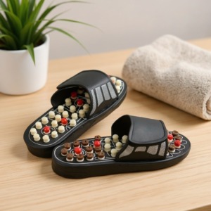 Holz-Sandalen mit Magneten für Fußreflexzonen und Akupressur