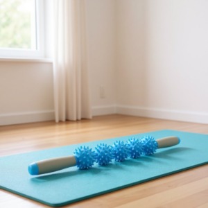 Rückenmassage-Rolle mit Akupressur für die Yogamatte
