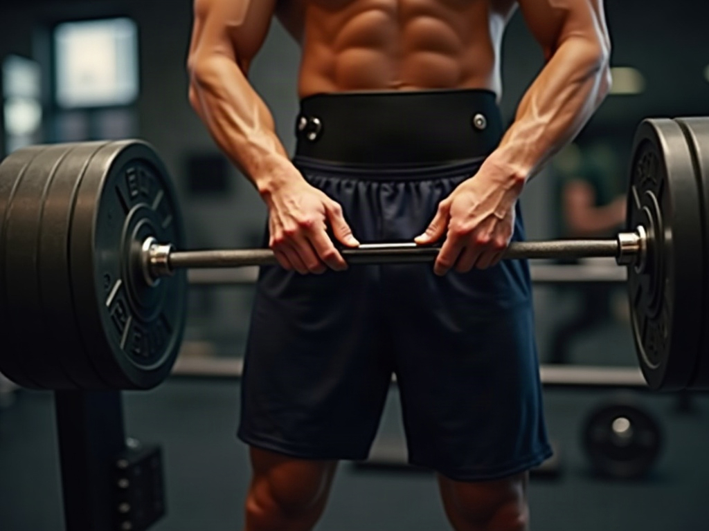 Ablegen des Lendengürtels zwischen den Sätzen im Fitnessstudio