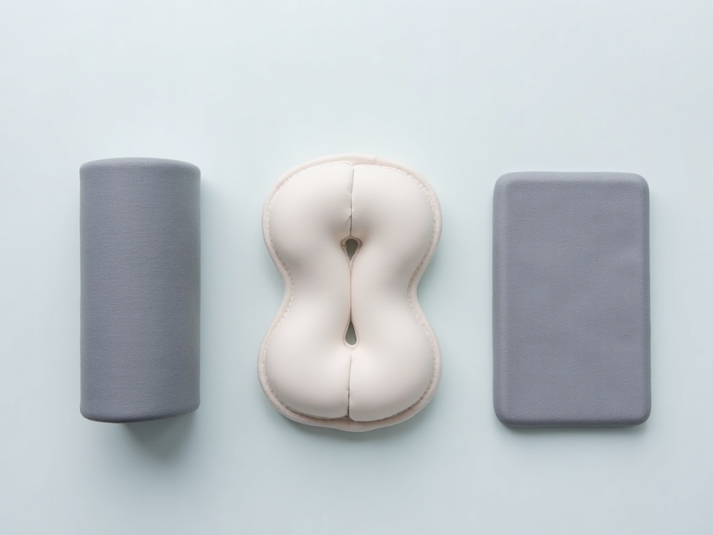 Drei Arten von Lendenkissen: Rolle, ergonomisches Kissen und rechteckiges Kissen