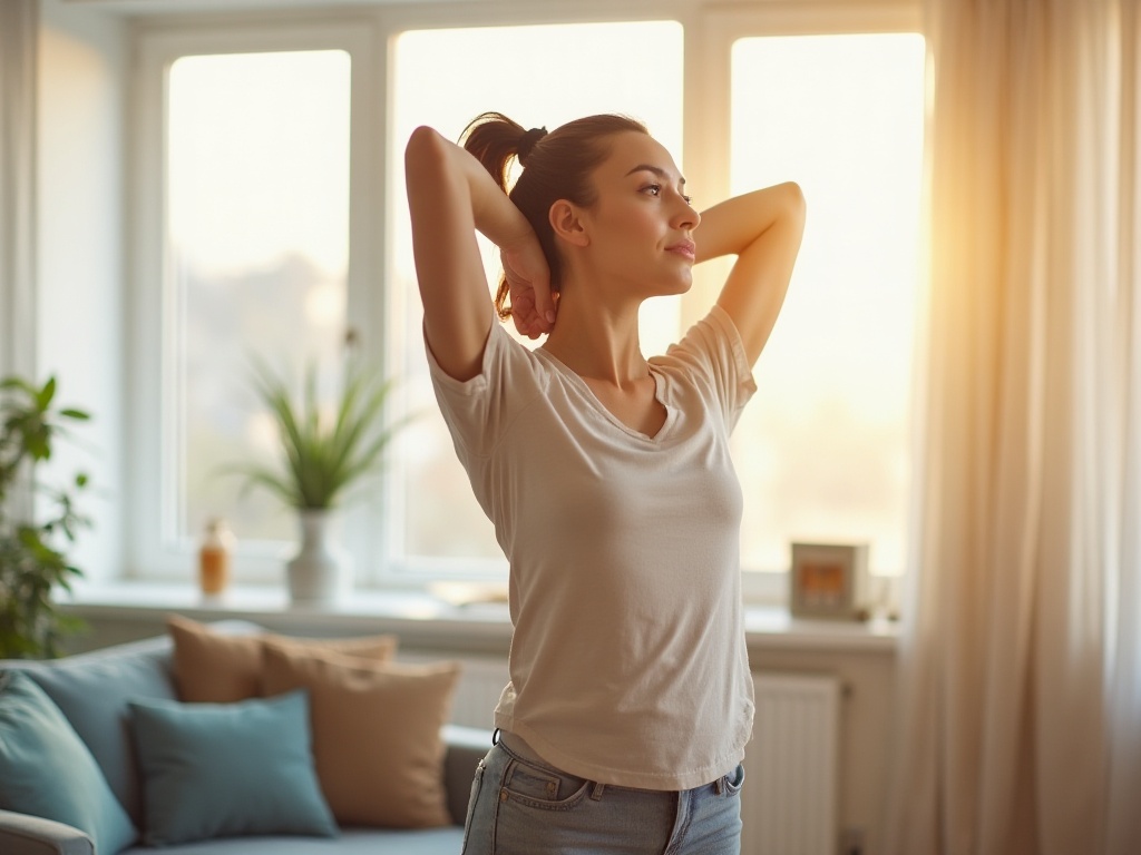 Dehnübungen für einen steifen Nacken am Morgen
