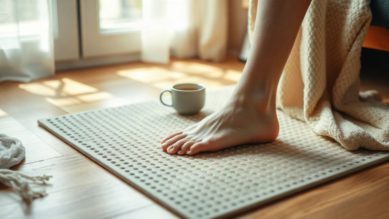 Akupressurmatte für die Füße: Reflexzonenmassage zu Hause